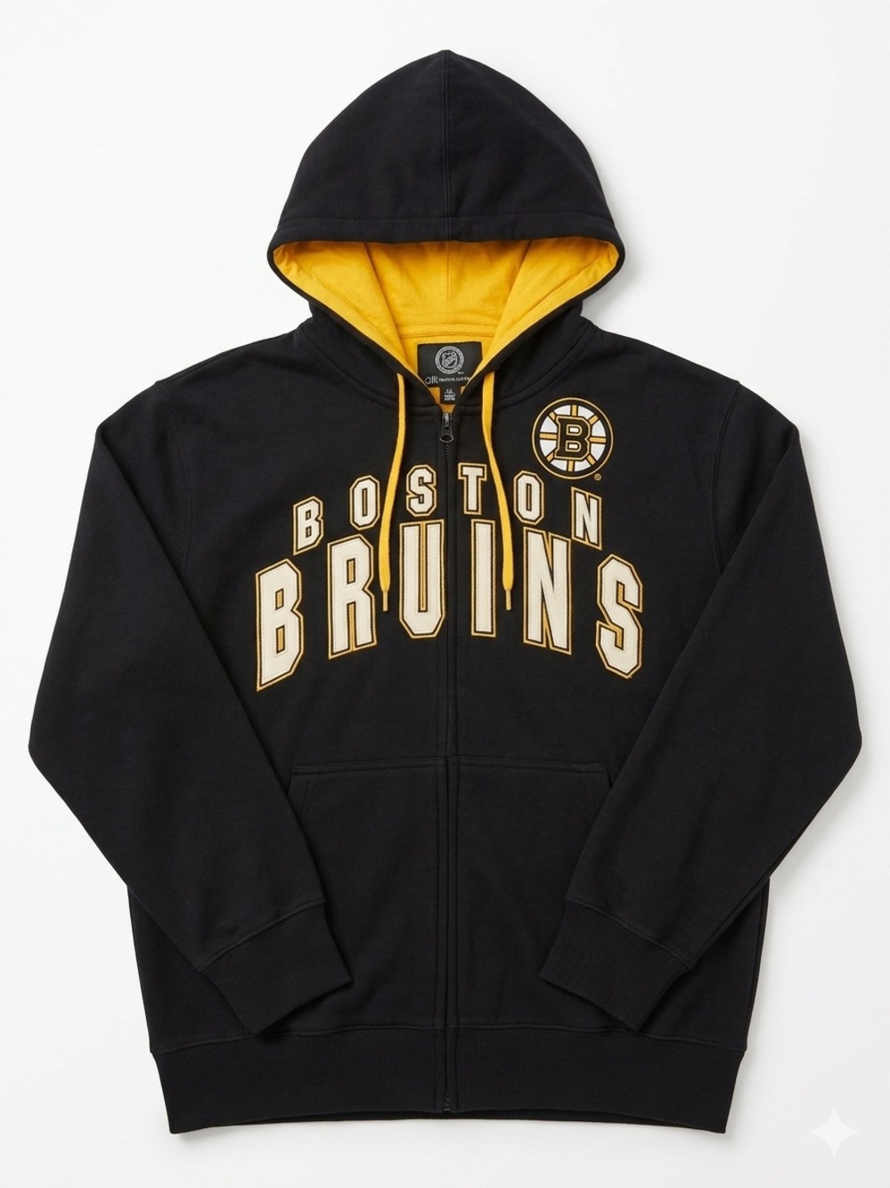 G-III Sports Boston Bruins Full Zip Hoodie Mens XL Black Gold NHL Hockey